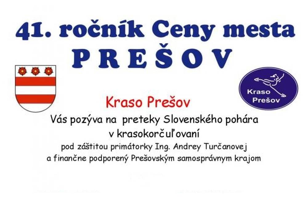 Foto: Pozvánka na 41. ročník Ceny mesta Prešov