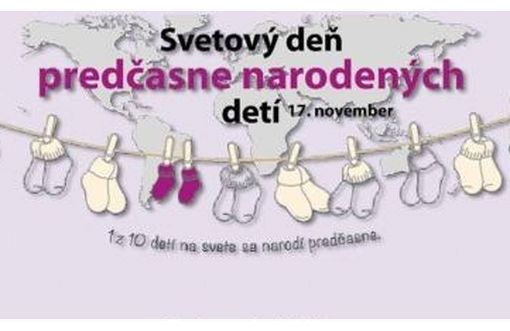 Pri príležitosti Svetového dňa predčasne narodených detí sa Prešov zahalí do purpurovej farby