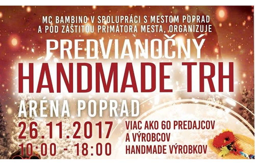 POZVÁNKA: Predvianočný handmade trh v Poprade