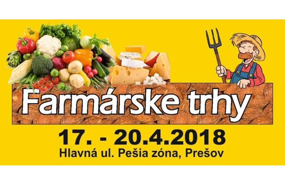Farmárske trhy 2018 v Prešove, predaj originálnych slovenských výrobkov priamo od farmárov