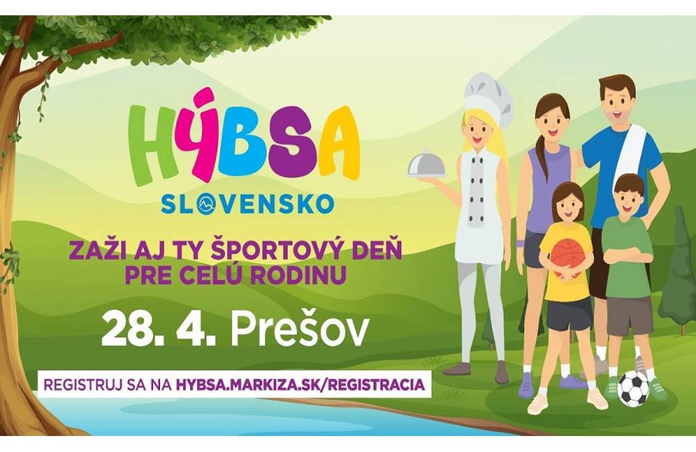 Televízia Markíza s projektom Hýbsa Slovensko opäť rozhýbu celé rodiny, 28. apríla aj v Prešove