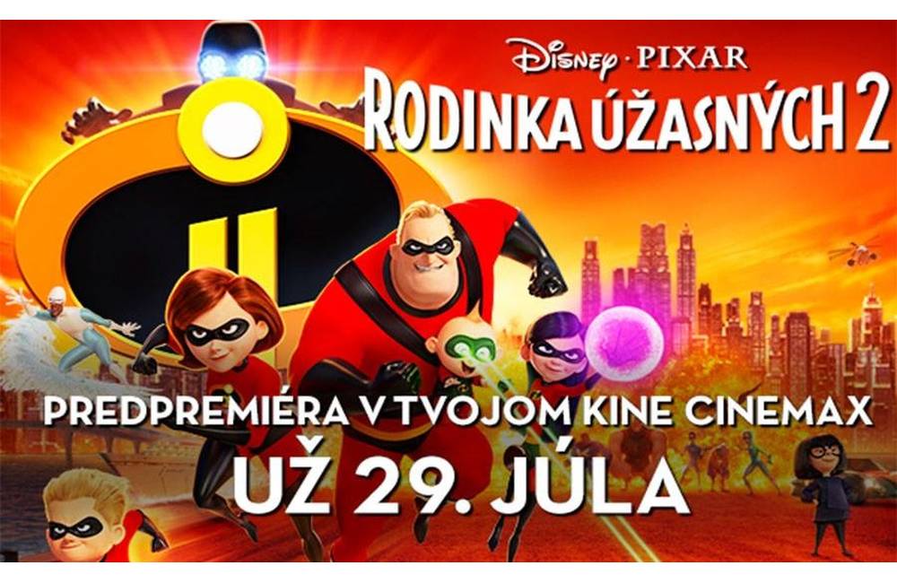 Foto: CINEMAX PREŠOV pozýva na predpremiéru animovaného filmu: Rodinka Úžasných 2