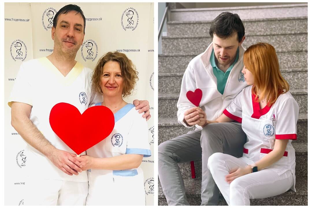 FOTO: Nemocnica v Prešove ukázala zamilovaných zdravotníkov. Láska si ich našla aj pri pacientoch