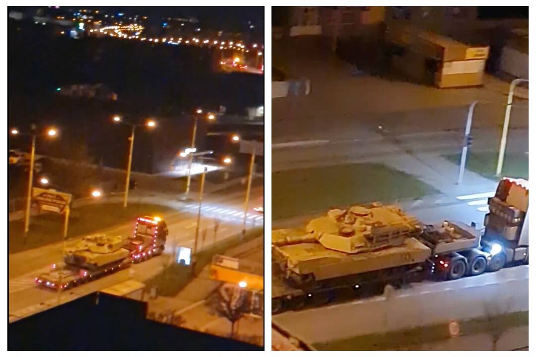 VIDEO: Prešovčanov znepokojujú nákladné autá s vojenskou technikou prechádzajúce cez mesto. Kam majú namierené?