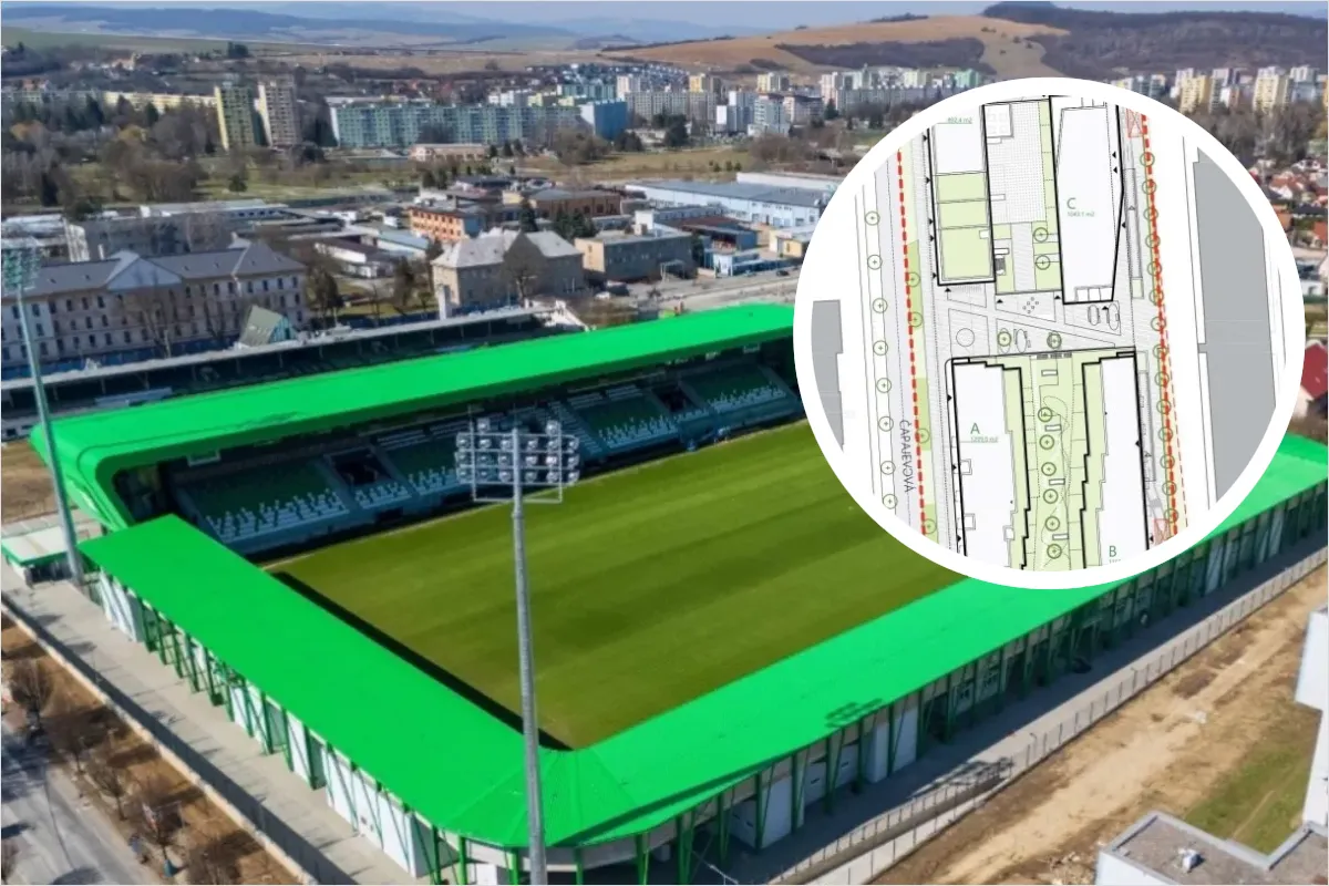 Vedľa prešovskej Futbal Tatran Arény má vyrásť bytový komplex Tatran Residence. Požiadavky má aj ministerstvo obrany