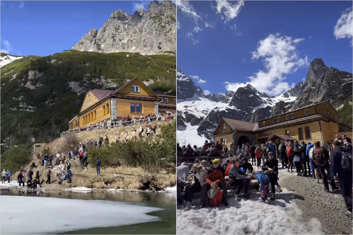 VIDEO: Tatry cez víkend praskali vo švíkoch. Zimný pokoj v horách vystriedali jarné davy turistov