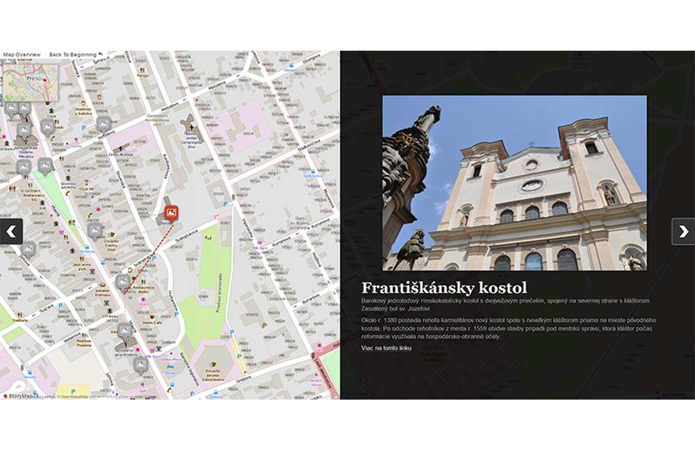 Talentovaný ôsmak vytvoril interaktívnu mapovú prezentáciu Prešova
