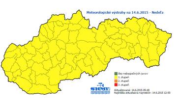 Dnes pozor na búrky! SHMÚ vydal výstrahu na 14.júna