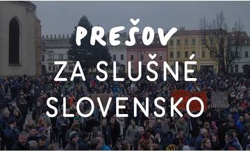 V piatok sa uskutočnia ďalšie zhromaždenia Za slušné Slovensko, výnimkou nebude ani Prešov