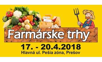 Farmárske trhy 2018 v Prešove, predaj originálnych slovenských výrobkov priamo od farmárov