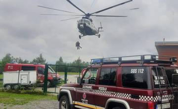 Matka s deťmi uviazla pod sedlom Prielom, pomáhali im horskí záchranári s vrtuľníkom 