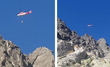 Horolezkyňu zasiahli na hrebeni Pyšný štít padajúce kamene. Horskí záchranári ju museli evakuovať vrtuľníkom