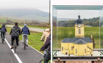 FOTO: V Pečovskej Novej Vsi pribudol cyklochodník a odpočívadlo s miniatúrou Kostola sv. Ondreja
