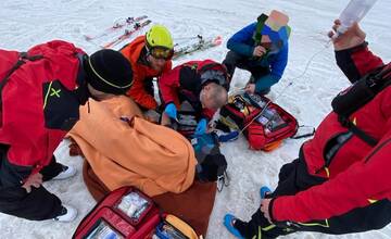 FOTO: Na Štarte v Tatrách zachraňovali skialpinistu. Skolaboval a stratil vedomie
