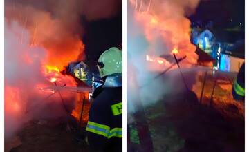 FOTO: V obci Výborná došlo v noci k ničivému požiaru, o strechu nad hlavou prišlo 19 ľudí 