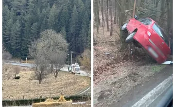 Dopravné nehody hlásia v Prešove, pri Bardejove a pred Štrbou: Auto skončilo na streche, ďalšie v strome