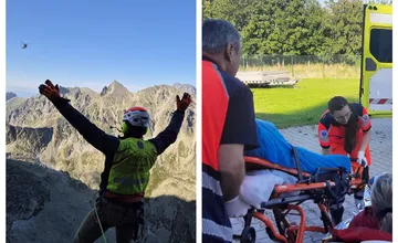 Horolezkyňa počas výstupu v Tatrách vypadla a uviazla na lane. Na mieste zasahoval vrtuľník