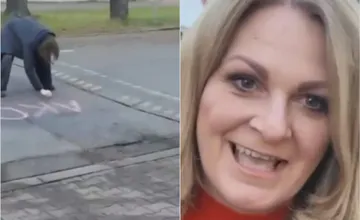 VIDEO: Keď študent z Popradu písal nápis pred školu, na mieste bola aj poslankyňa PS, Smer to označil za ovplyvňovanie