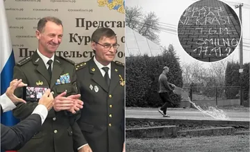 FOTO: Starosta obce, ktorý Rusom daroval peniaze, zmyl teraz kriedový nápis, čelí už druhej veľkej kontroverzii za rok