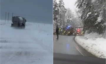 Vodičov pod Tatrami odrezali od domova silné záveje, na niekoľko hodín uviazli v autách. Počasie naďalej vyčíňa