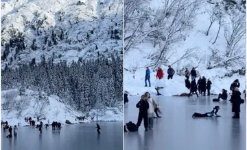 VIDEO: Turisti v Tatrách sa vo veľkom zabávali na zamrznutom plese, odborníci len krútia hlavami