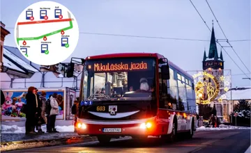 Mikulášsky autobus v Prešove opäť vyráža do ulíc. Deti čaká jazda aj sladkosti, cestujúcich zas uzávierky a obchádzky