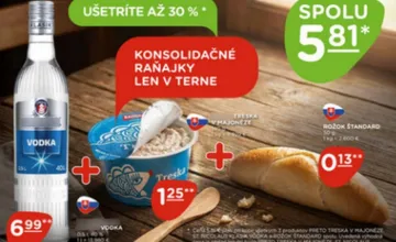 Známy slovenský reťazec poburuje nezvyčajným konsolidačným kombom z čias minulých, vodka k treske na raňajky?