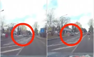 VIDEO: Policajti v Poprade neverili vlastným očiam. Auto vyšlo z cesty cez obrubník len pár metrov od chodkyne