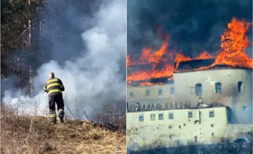 VIDEO: Pod Krásnou Hôrkou zasahujú hasiči, dôvodom je požiar na hradnom kopci, presne taký zničil hrad v minulosti