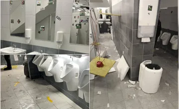 K zničeným toaletám po zápase v Košiciach sa vyjadrila aj Futbal Tatran Aréna. Nepovažuje to za problém jednej strany