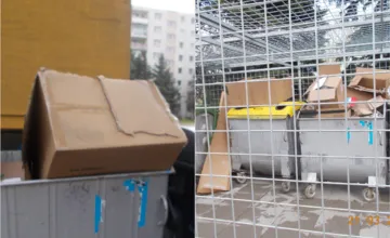 FOTO: Absolútna ignorácia niektorých obyvateľov. V smetiakoch na prešovských sídliskách sa objavujú obrovské krabice