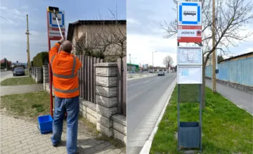 FOTO: Zastávky v Prešove dostávajú nový vzhľad. Označníky konečne čistia od nálepiek a grafitov, pomôcť majú i cestujúci