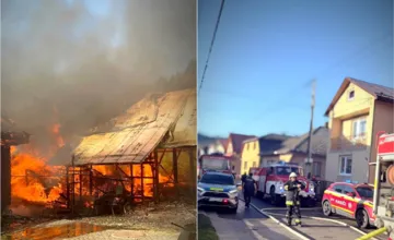 FOTO: Neďaleko Starej Ľubovne došlo k rozsiahlemu požiaru. Evakuovaných bolo 25 obyvateľov