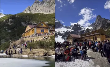 VIDEO: Tatry cez víkend praskali vo švíkoch. Zimný pokoj v horách vystriedali jarné davy turistov