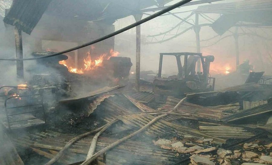 Požiar v areáli kaštieľa v Nižnej Šebastovej, foto 2