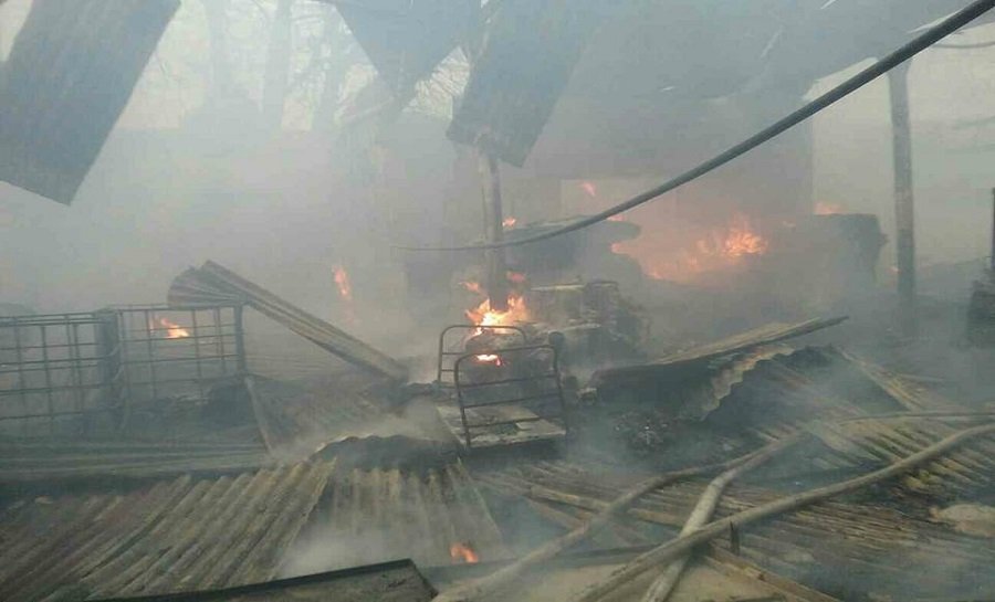 Požiar v areáli kaštieľa v Nižnej Šebastovej, foto 3