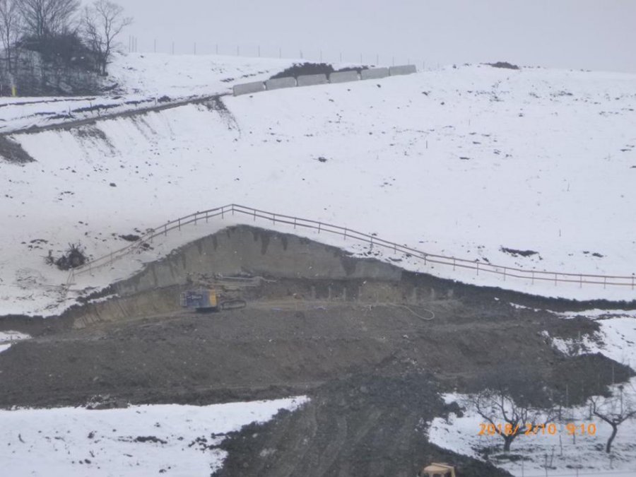 Výstavba D1 Prešov, západ - Prešov, juh, fotografie február 2018, foto 8