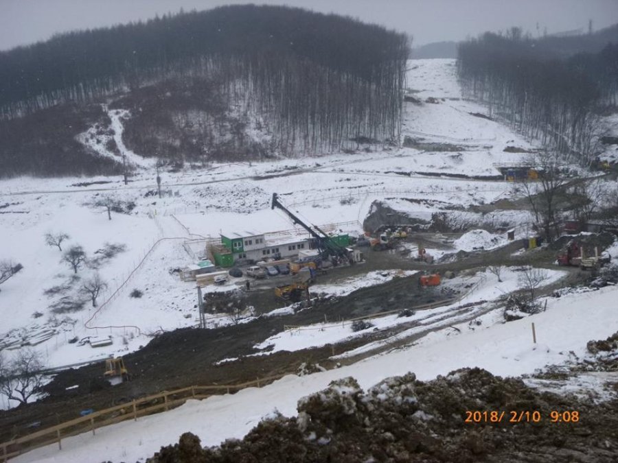 Výstavba D1 Prešov, západ - Prešov, juh, fotografie február 2018, foto 14