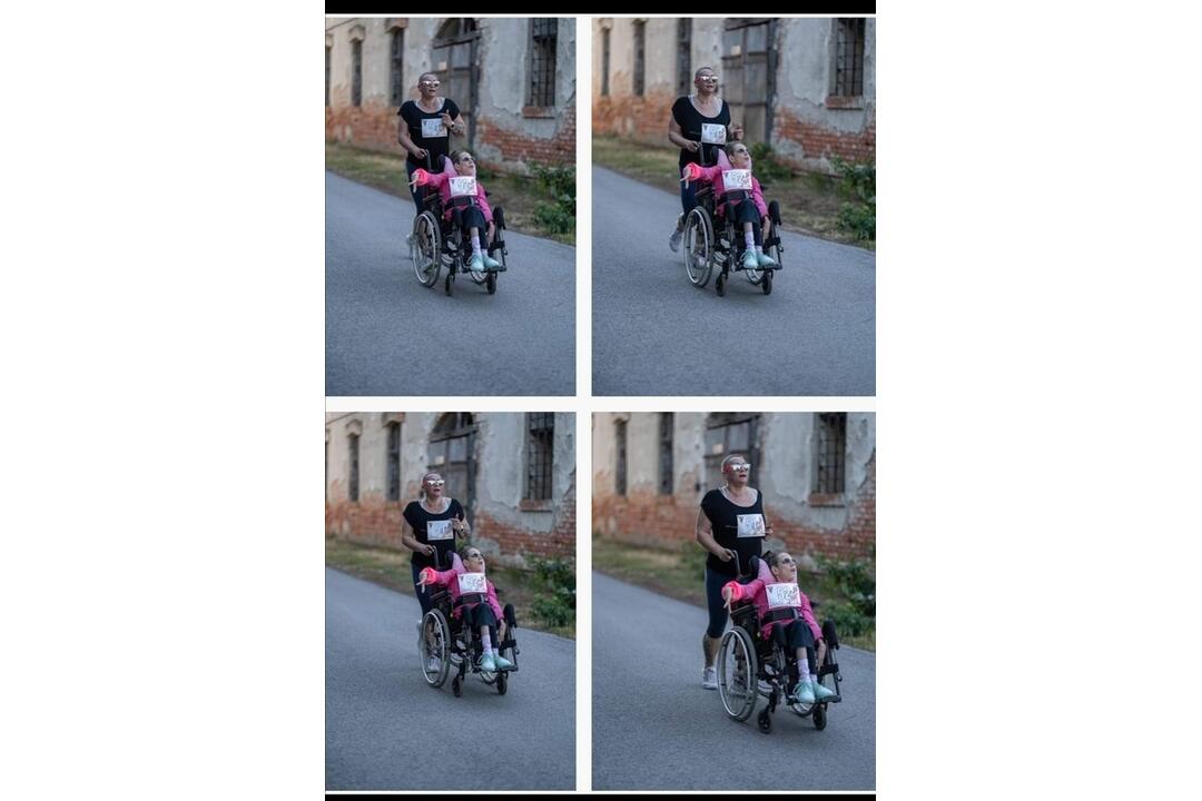 FOTO: Ťažko zdravotne postihnutá Katka zdoláva so svojou mamou Ľubkou bežecké výzvy, foto 9