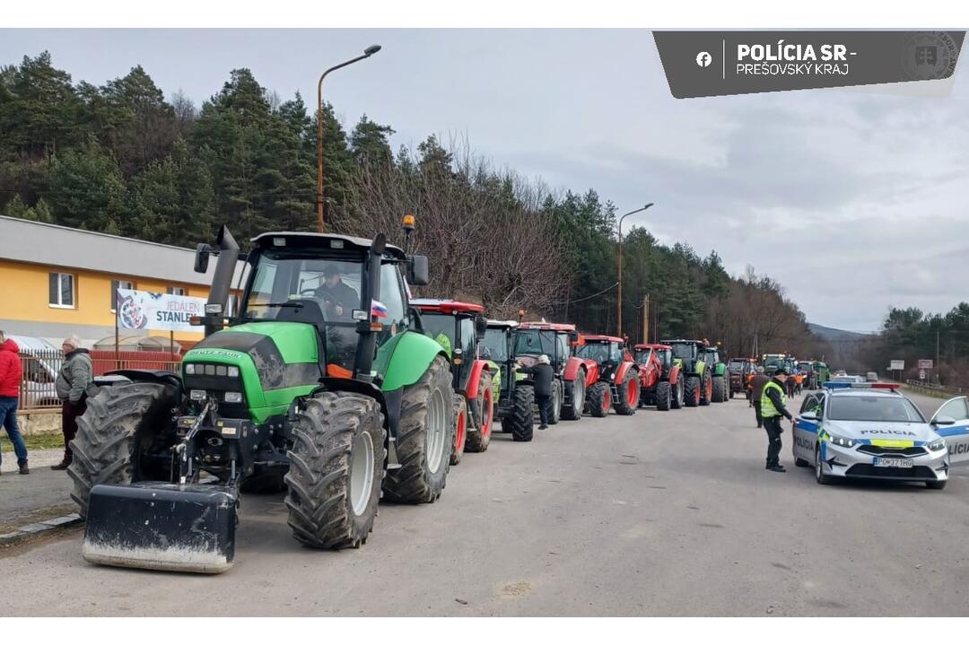 FOTO: Takto to v súvislosti s protestom farmárov aktuálne vyzerá na cestách Prešovského kraja, foto 25
