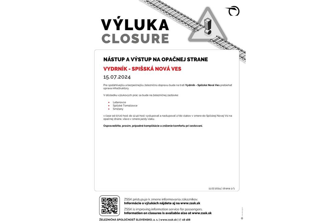 FOTO: Výluky vlakovna východe Slovenska (29. týždeň), foto 2