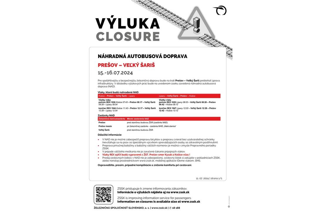 FOTO: Výluky vlakovna východe Slovenska (29. týždeň), foto 3