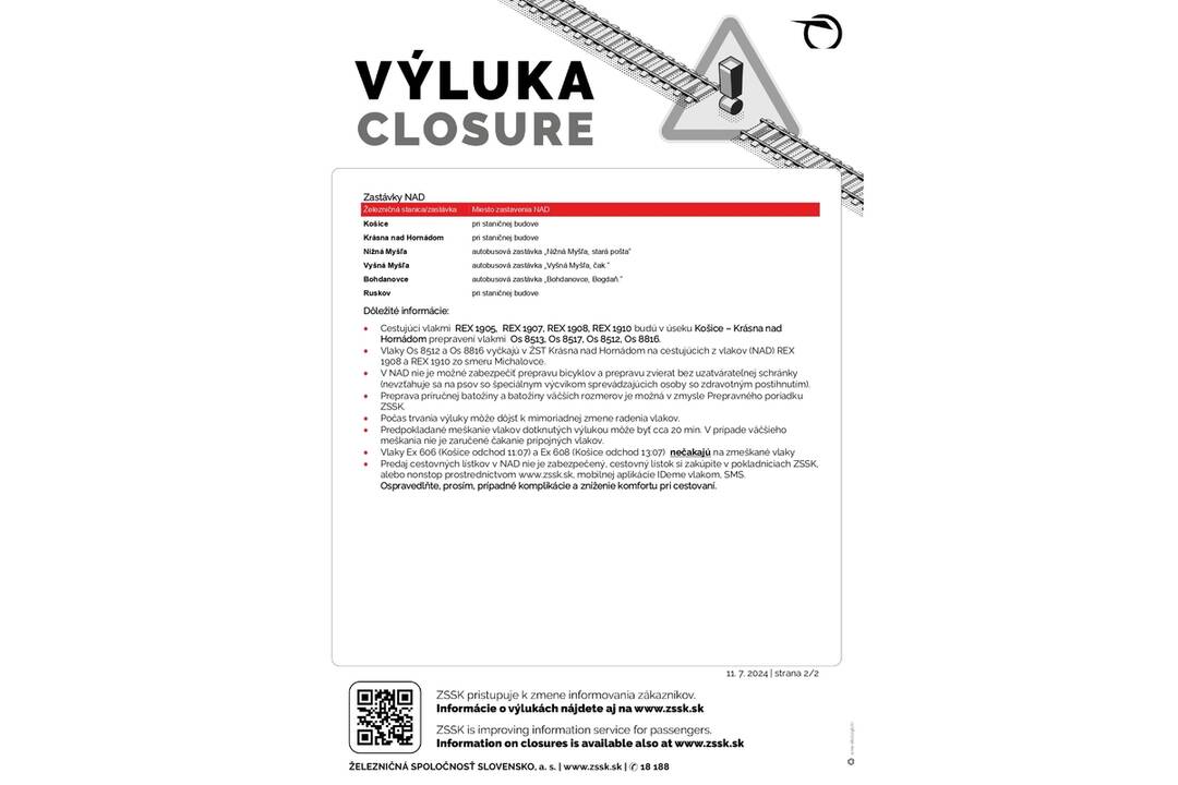 FOTO: Výluky vlakovna východe Slovenska (29. týždeň), foto 5