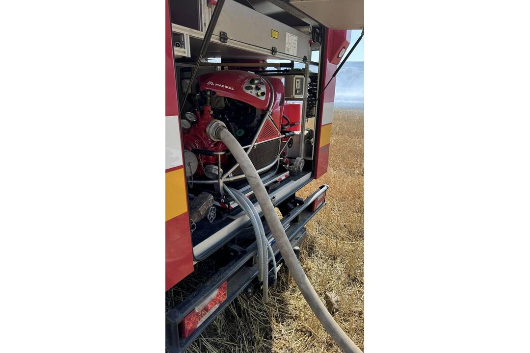 FOTO:  V obci Petrovany došlo k požiaru suchého porastu, foto 15