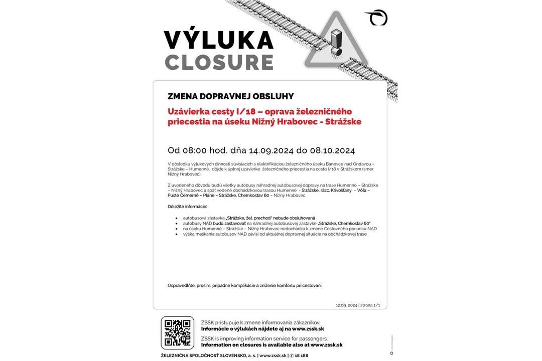 FOTO: Výluky vlakov na východe, pripravte sa na obmedzenia, foto 1