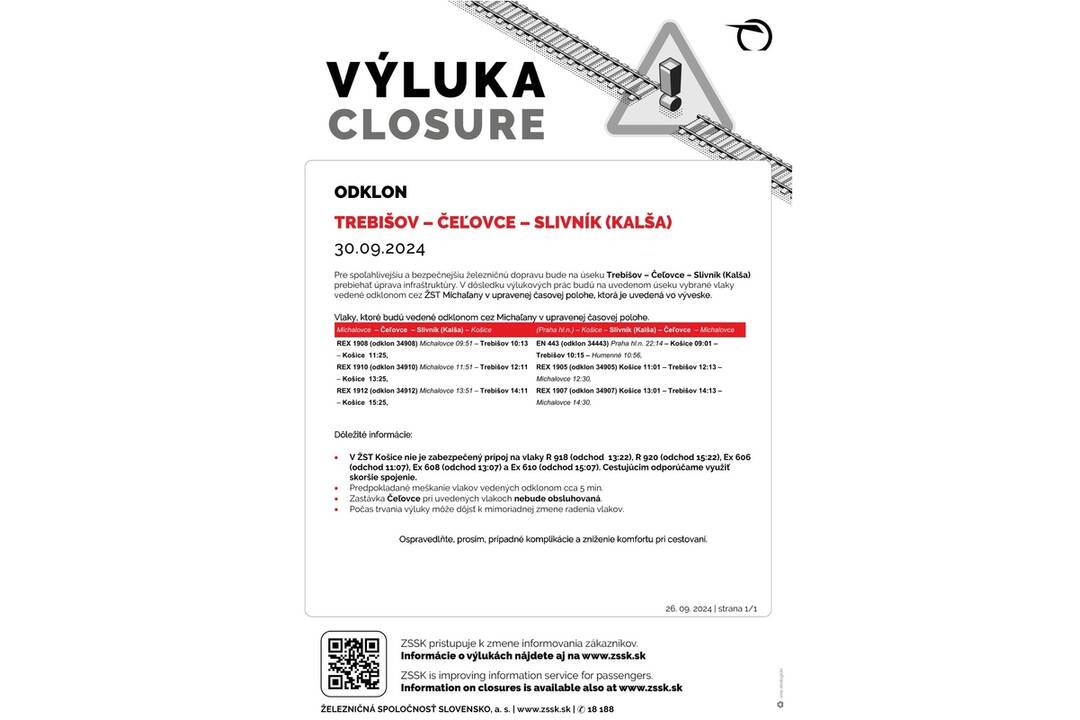 FOTO: Výluky vlakov na východe Slovenska, foto 2