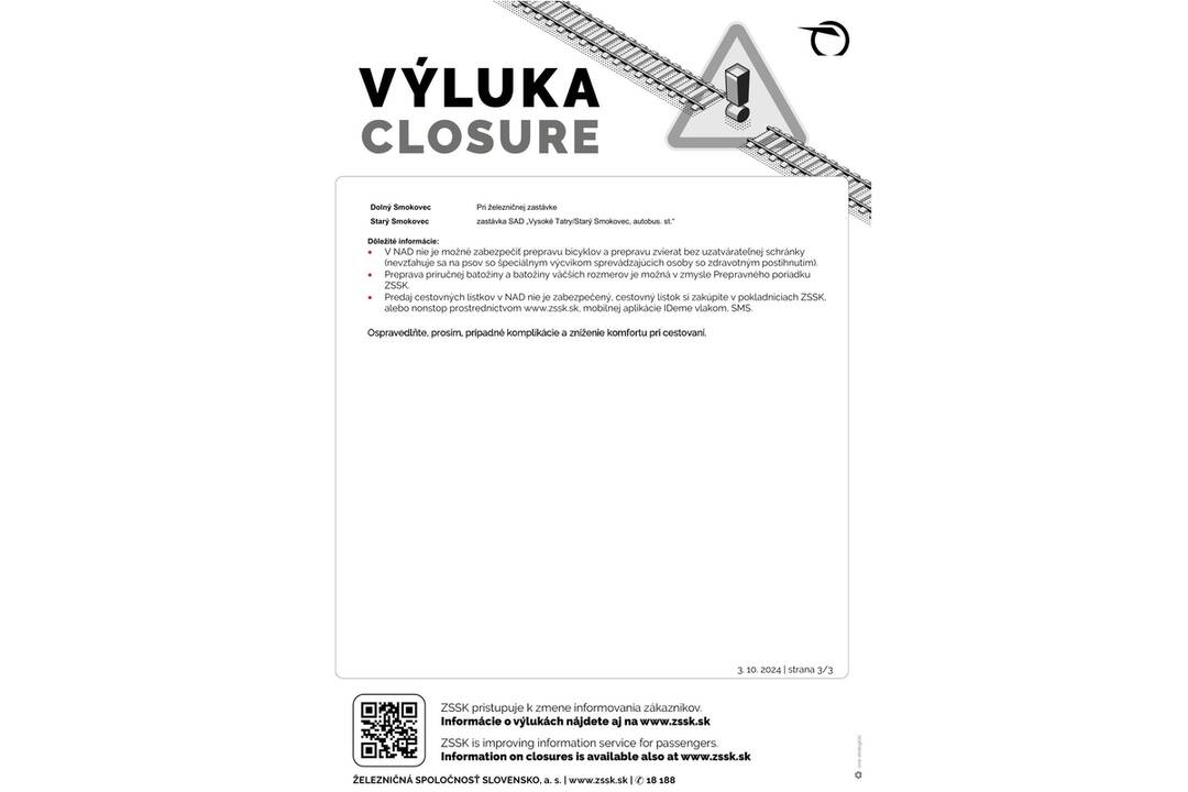 FOTO: Na východe Slovenska opäť avizujú výluky vlakov, foto 3