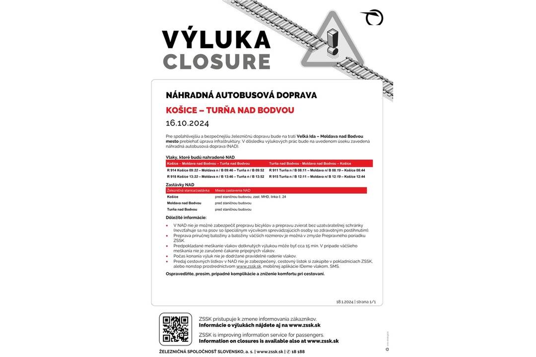 FOTO: Na východe Slovenska opäť avizujú výluky vlakov, foto 9