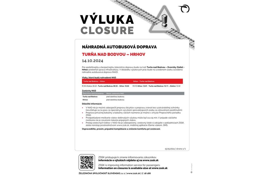 FOTO: Na východe Slovenska opäť avizujú výluky vlakov, foto 8