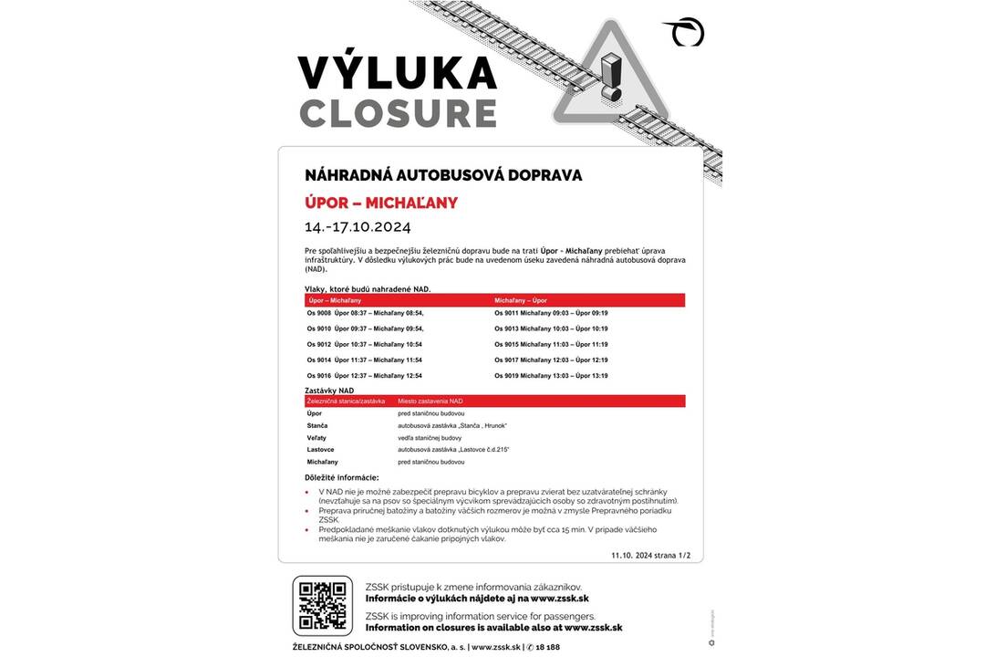 FOTO: Na východe Slovenska opäť avizujú výluky vlakov, foto 5